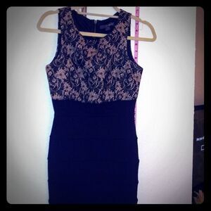 Black lace bodycom dress